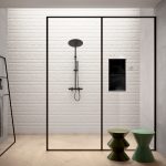 Nicho Duplo 295 x 595 x 80 mm em Solid Surface Preto