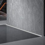 Calha de duche em inox ajustável 80 x 5cm