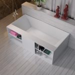 Banheira New Line em Pó de Pedra Branco Gloss