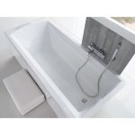 Banheira Plana em Acrílico Branco Gloss