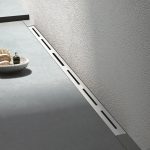 Calha de duche em inox ajustável 70 x 5cm