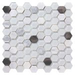 Pastilha Hexagone Carrara White 30,5x29,5
