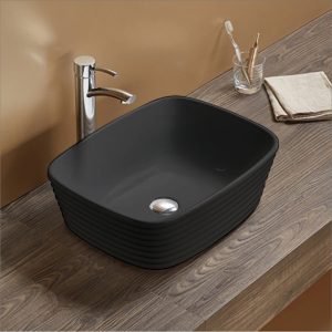 Lavatório Retangular Linhas Preto - RS78345BLK