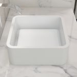 Lavatório em Pó de Pedra Quadrado com Tampa de Válvula - RSC2QB