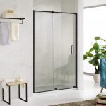 Resguardo de duche Frontal Best Black 120cm