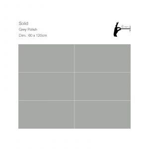 Porcelanico Solid Grey Polido 60x120cm