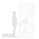 Lâmina em Porcelânico Arabesko Silver - 120x260cm