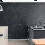 Lâmina em Porcelânico Pietra Nero - Polido 120x260cm