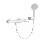 Monocomando Smooth de Duche Branco Mate