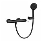 Monocomando Smooth de Duche Preto Mate