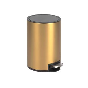 Balde 5L pedal Gold Escovado