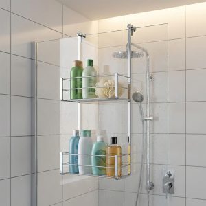 Cesta dupla para box de duche 70cm Cromado