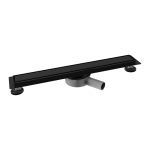 Calha de duche em inox 90cm Preto mate