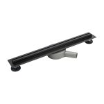 Calha de duche em inox 80cm Preto mate