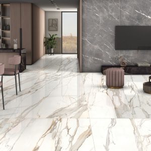 Lâmina em Porcelânico Calacatta Jewel - Polido 120x240cm