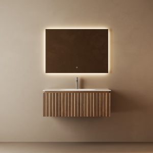 Móvel suspenso Stria 100cm Wallnut