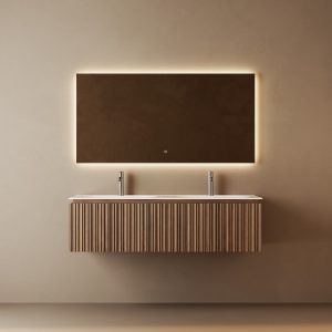 Móvel suspenso Stria 140cm Wallnut