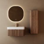 Móvel com Lavatório Stria Wallnut 80cm