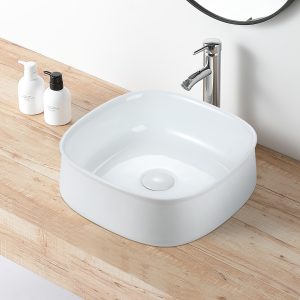 White Gloss Countertop Washbasin