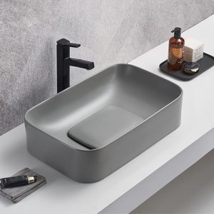 Lavatório de pousar Branco Cinzento