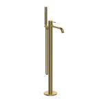 Monocomando de Banheira de chão Dourado Escovado