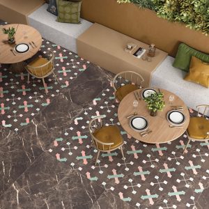 Porcelanico 60x120 Emperador Marron Negro Mate